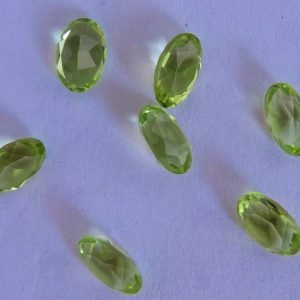 Faceted Peridot - 6 x 4mm oval