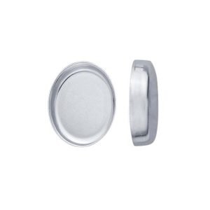 Sterling Silver - Oval Bezel Cup