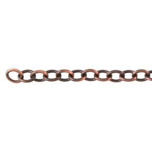 Copper Oxidized 6mm Oval Cable Chain
