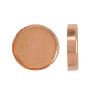Copper 10mm Round Bezel Cup