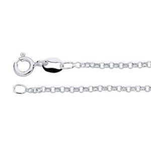 Sterling Silver 1.65mm Round Rolo Chain 20"