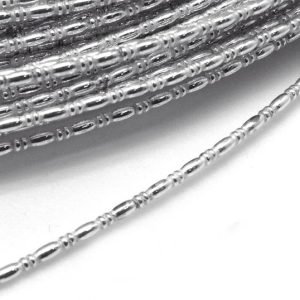 Sterling Silver Egg Beaded Wire 15g (1.4mm)