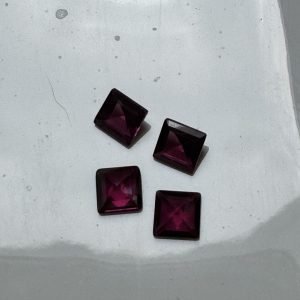 Limited Edition Rhodolite Garnet - 5mm Square Faceted