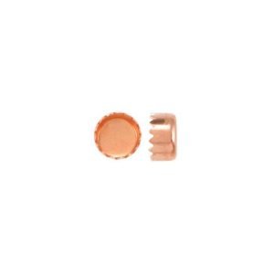 Copper 3mm Round Serrated-Edge Bezel Cup